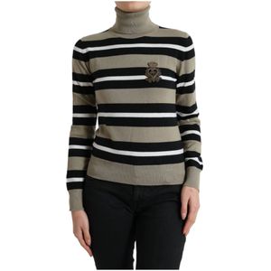 Dolce & Gabbana, Dames, Truien, Veelkleurig, Maat: XS Wol,