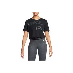 Nike Korte Mouwen Dri-Fit T-shirt Vrouwen , Black , Dames , Maat: M