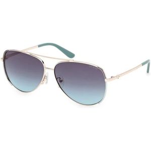 Guess - GU00193 - Zonnebrillen - Goud - Blauw - Metaal - Piloot