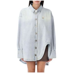 Oversized - Denim Shirt - Blauw - Asymmetrische Zoom