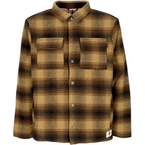 Element, Heren, Overhemden, Bruin, Maat: L Flanel,