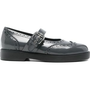 Agl, Dames, Schoenen, Grijs, Maat: 38 EU Leer,