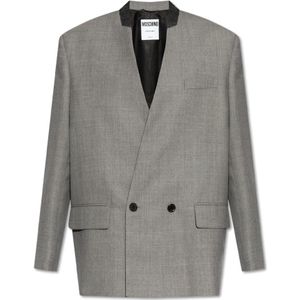 Moschino, Dames, Jassen, Grijs, Maat: XS Wol,