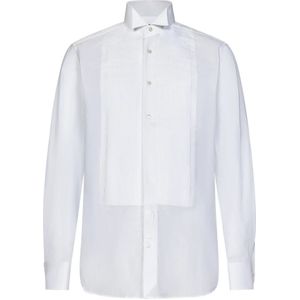 Tom Ford, Heren, Overhemden, Wit, Maat: 2XL Katoen,