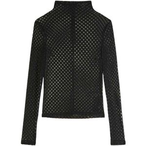 Patrizia Pepe, Dames, Truien, Zwart, Maat: S Polyamide,