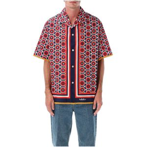 Valentino Garavani, Heren, Overhemden, Rood, Maat: M Katoen,