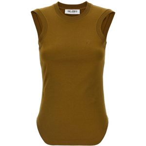 The Attico, Dames, Tops, Groen, Maat: 2XS Katoen,