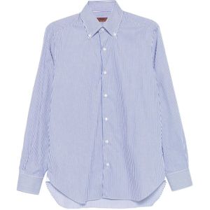 Barba, Heren, Overhemden, Blauw, Maat: L