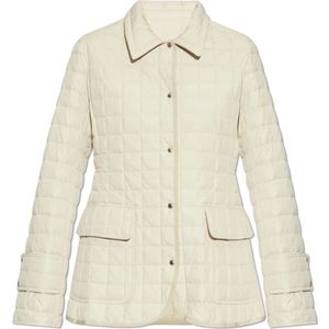 Moncler, Dames, Jassen, Beige, Maat: S Poliester,