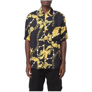 Versace Jeans Couture - Baroque Print Silk Shirt - Veelkleurig - Korte Mouwen