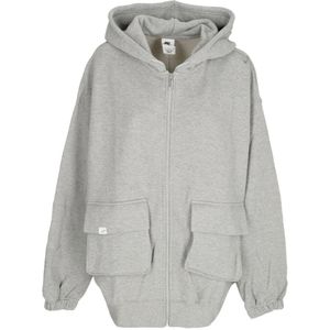 Nike, Dames, Sweatshirts & Hoodies, Grijs, Maat: XS Katoen,