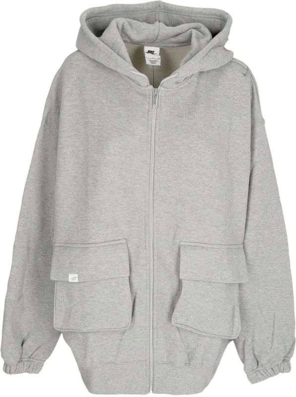 Nike, Dames, Sweatshirts & Hoodies, Grijs, Maat: XS Katoen,