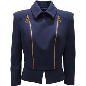 Elisabetta Franchi, Dames, Jassen, Blauw, Maat: M