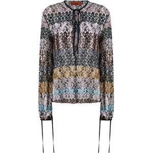 Missoni, Dames, Blouses & Shirts, Veelkleurig, Maat: S Viscose,