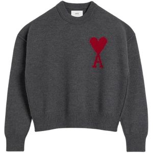 Ami Paris, Heren, Truien, Grijs, Maat: XL Wol,