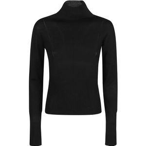 Patrizia Pepe, Dames, Truien, Zwart, Maat: S