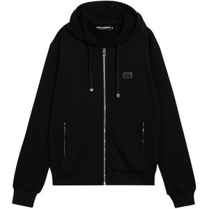 Dolce & Gabbana, Heren, Sweatshirts & Hoodies, Zwart, Maat: XL