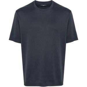 Herno, Heren, Tops, Blauw, Maat: 2XL Jersey,