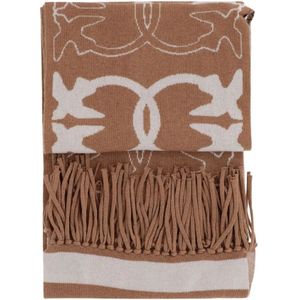 Pinko - Sjaal - Beige - Viscosemix met Love Birds-print - 184 x 27 cm