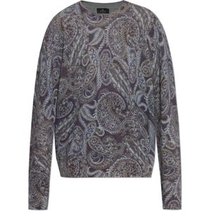 Etro, Heren, Truien, Grijs, Maat: M Wol,