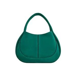 Tod's Groene Velvet Hobo Tas , Green , Dames , Maat: ONE Size