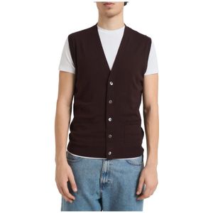 Alpha Studio, Heren, Truien, Bruin, Maat: L Wol,