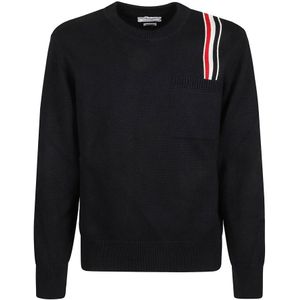 Thom Browne, Heren, Truien, Blauw, Maat: S Katoen,