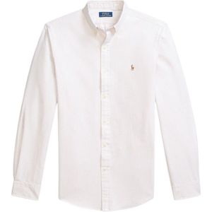 Ralph Lauren - Slim Fit Gestreept Oxford Overhemd - Beige/Khaki - 100% Katoen