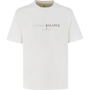 Brunello Cucinelli, Heren, Tops, Wit, Maat: S Katoen,