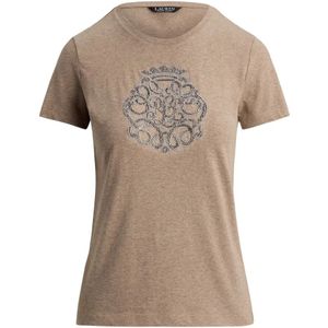 Ralph Lauren, Dames, Tops, Beige, Maat: M Katoen,