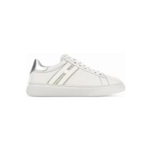 Hogan Witte Leren Sneakers met Metalen Inzetstukken , Multicolor , Dames , Maat: 35 EU