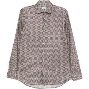 Etro, Heren, Overhemden, Blauw, Maat: M Katoen,