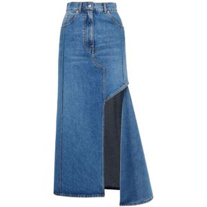 Alexander McQueen, Dames, Rokken, Blauw, Maat: S Denim,