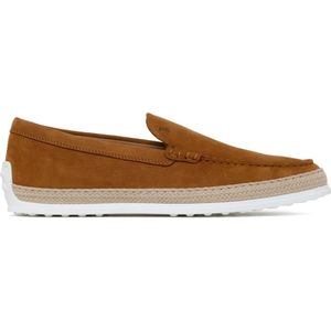 Tod's Lichtbruine suède instappers , Brown , Heren , Maat: 42 EU