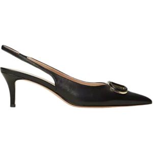 Twinset Zwarte platte slingback schoenen , Black , Dames , Maat: 40 EU