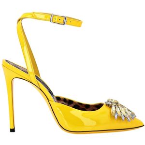 Philipp Plein, Dames, Schoenen, Geel, Maat: 37 EU Leer,