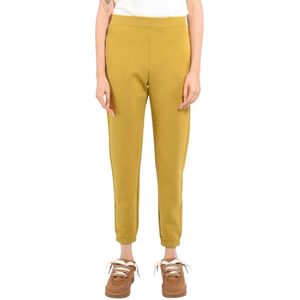 Max Mara, Dames, Broeken, Geel, Maat: M Katoen,