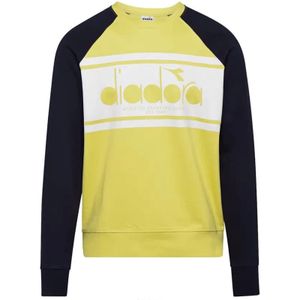 Diadora, Dames, Sweatshirts & Hoodies, Veelkleurig, Maat: L Katoen,