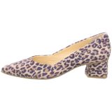 Paul Green - Pumps - Crème - Dierenprint - Blokhak - Glad Leer en Suède