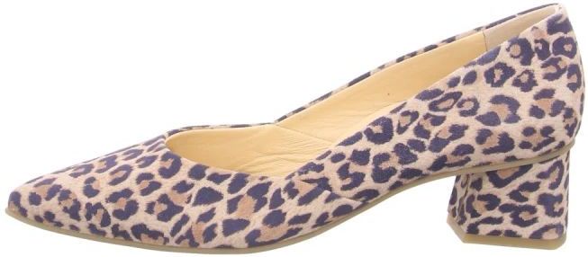 Paul Green - Pumps - Crème - Dierenprint - Blokhak - Glad Leer en Suède