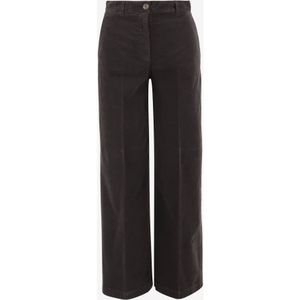 QL2 Quelledue, Dames, Broeken, Bruin, Maat: XS Katoen,