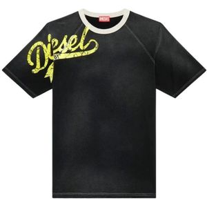 Diesel, Heren, Tops, Grijs, Maat: L Katoen,