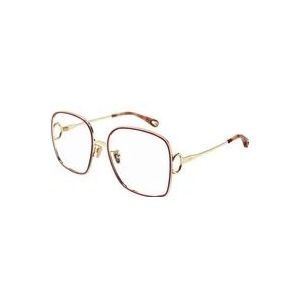 Chloé Stijlvolle gouden montuur bril , Yellow , Dames , Maat: 56 MM