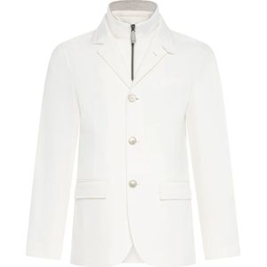 Herno, Heren, Jassen, Wit, Maat: S Zijde,