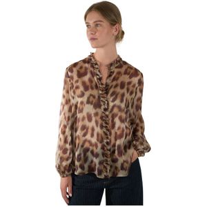 Luisa Cerano, Dames, Blouses & Shirts, Veelkleurig, Maat: M Zijde,