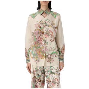 Etro, Dames, Blouses & Shirts, Veelkleurig, Maat: M Katoen,