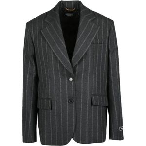 Versace, Dames, Jassen, Grijs, Maat: 2XS Katoen,