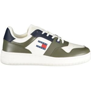 Tommy Hilfiger - Sportieve Sneakers - Blauw/Wit - Polyester/Leer/Polyethyleen