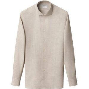 Eton, Heren, Overhemden, Beige, Maat: M Flanel,
