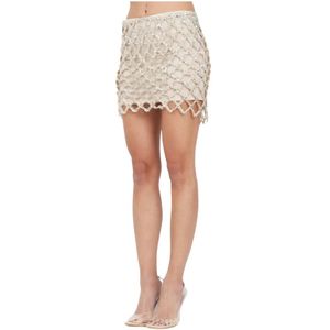 Patrizia Pepe, Dames, Rokken, Beige, Maat: M